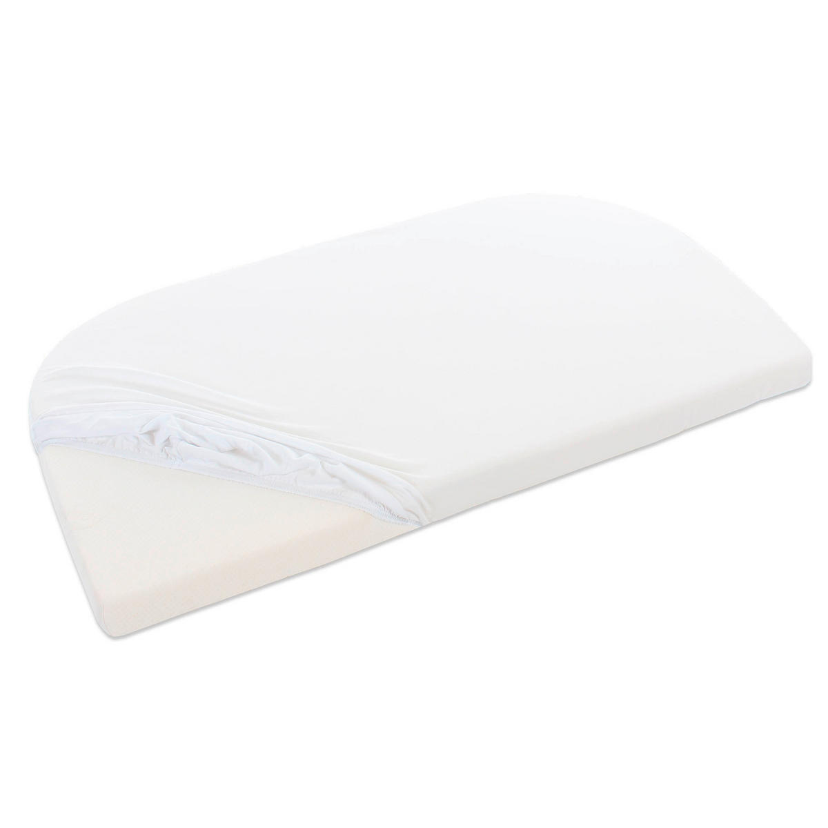 KINDERSPANNBETTTUCH  89/50/6 cm  - Weiß, Basics, Textil (89/50/6cm) - Babybay