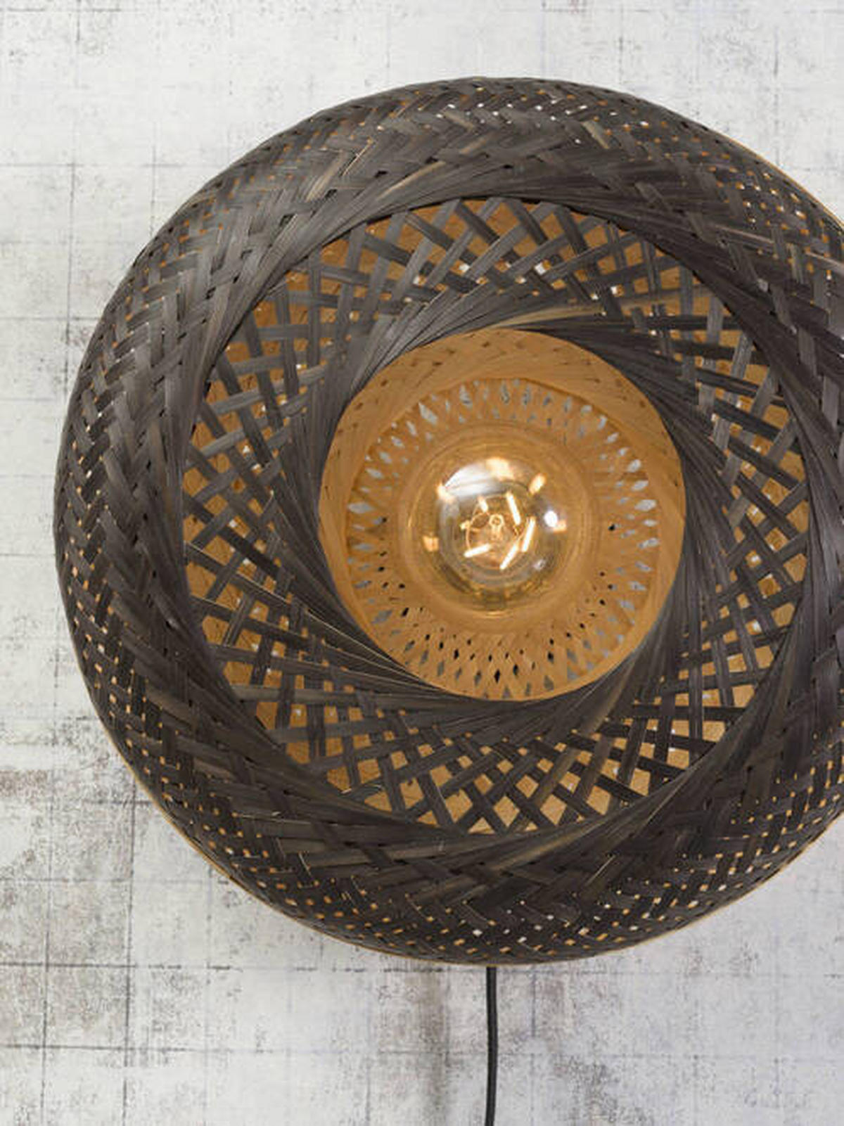 WANDLEUCHTE - Schwarz, Trend, Holz (15/40/40cm) - Good & Mojo