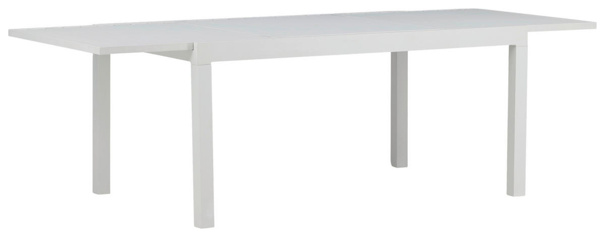 GARTENTISCH Metall Weiß rechteckig  - Weiß, KONVENTIONELL, Metall (160/100/75cm) - Gardenson