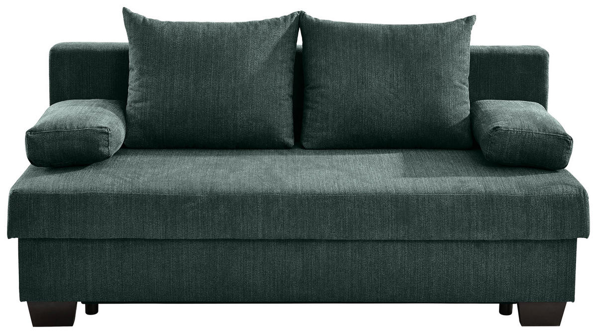 SCHLAFSOFA Flachgewebe Dunkelgrün  - Dunkelgrün, KONVENTIONELL, Holz/Textil (200/88/102cm) - Xora