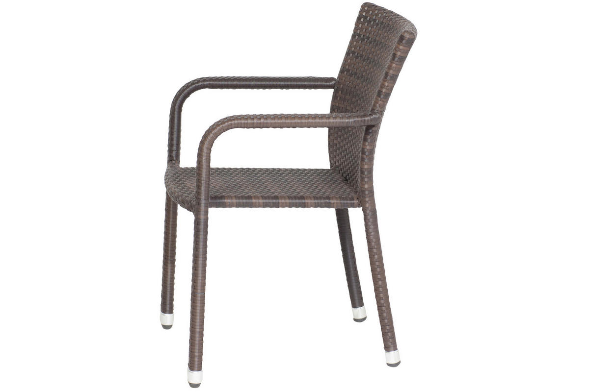 GARTENSESSEL-SET Metall, Kunststoff Braun  - Braun, MODERN, Kunststoff/Metall (56/83/60cm) - Gardenson