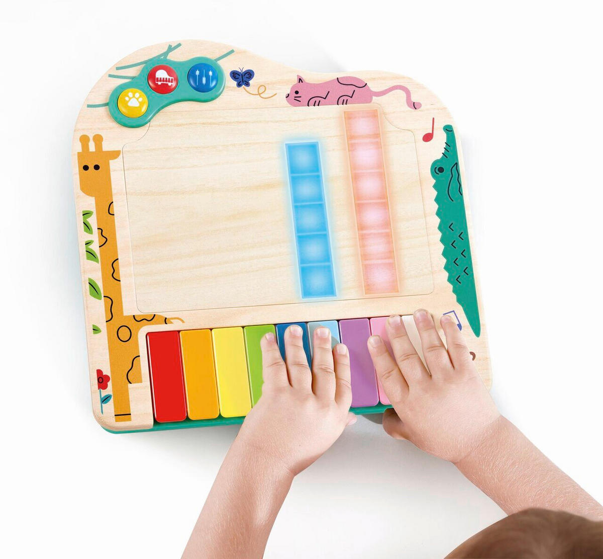 BABYKLAVIER - Pink/Weiß Hochglanz, Basics, Holzwerkstoff/Kunststoff (23,5/23/5,6cm) - Hape