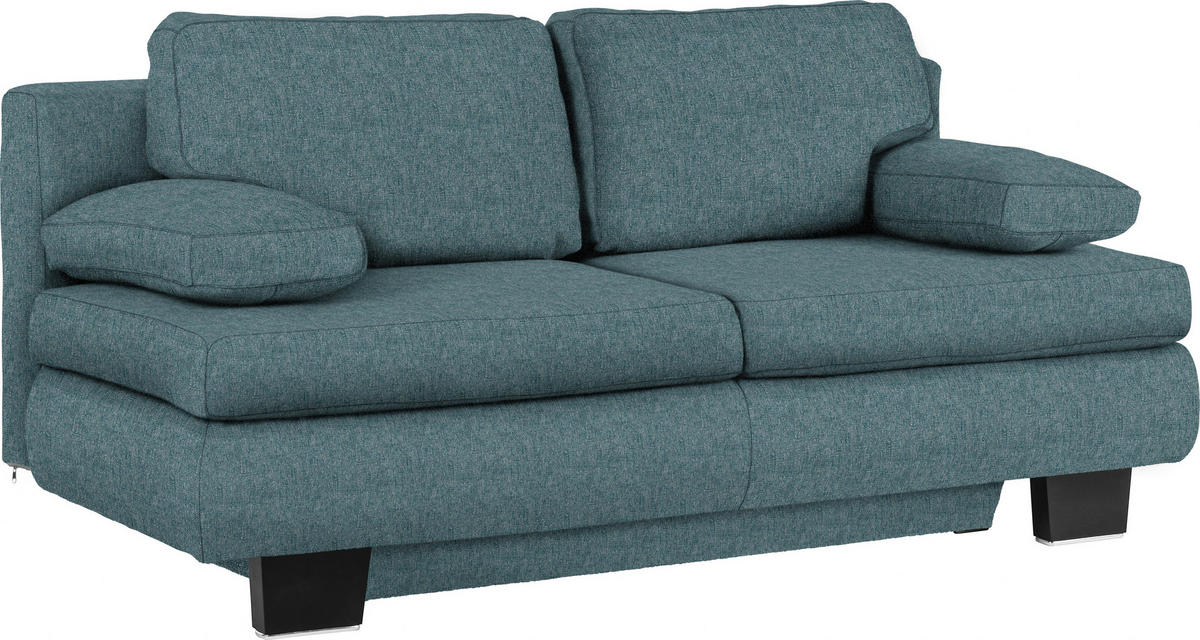SCHLAFSOFA Webstoff Petrol  - Wengefarben/Petrol, KONVENTIONELL, Holz/Textil (203/94/100cm) - Novel