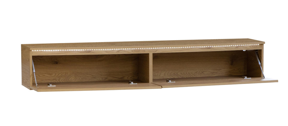 NÍZKÁ KOMODA, barvy dubu, 180/30/33 cm - barvy dubu, Design, kompozitní dřevo (180/30/33cm) - Boxxx