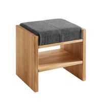 GARDEROBENBANK  in 44/40/35 cm  - Eichefarben/Grau, Natur, Holz/Textil (44/40/35cm) - Linea Natura