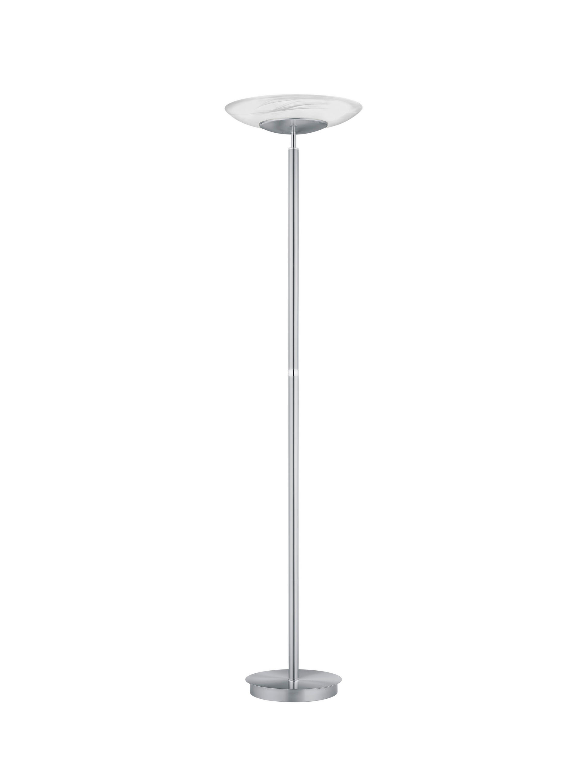 LED-STEHLEUCHTE 20/182 cm    - Weiß/Nickelfarben, Design, Glas/Metall (20/182cm) - Hell