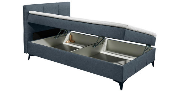 BOXBETT 120/200 cm  in Blaugrau  - Blaugrau, Basics, Holzwerkstoff/Textil (120/200cm) - Xora