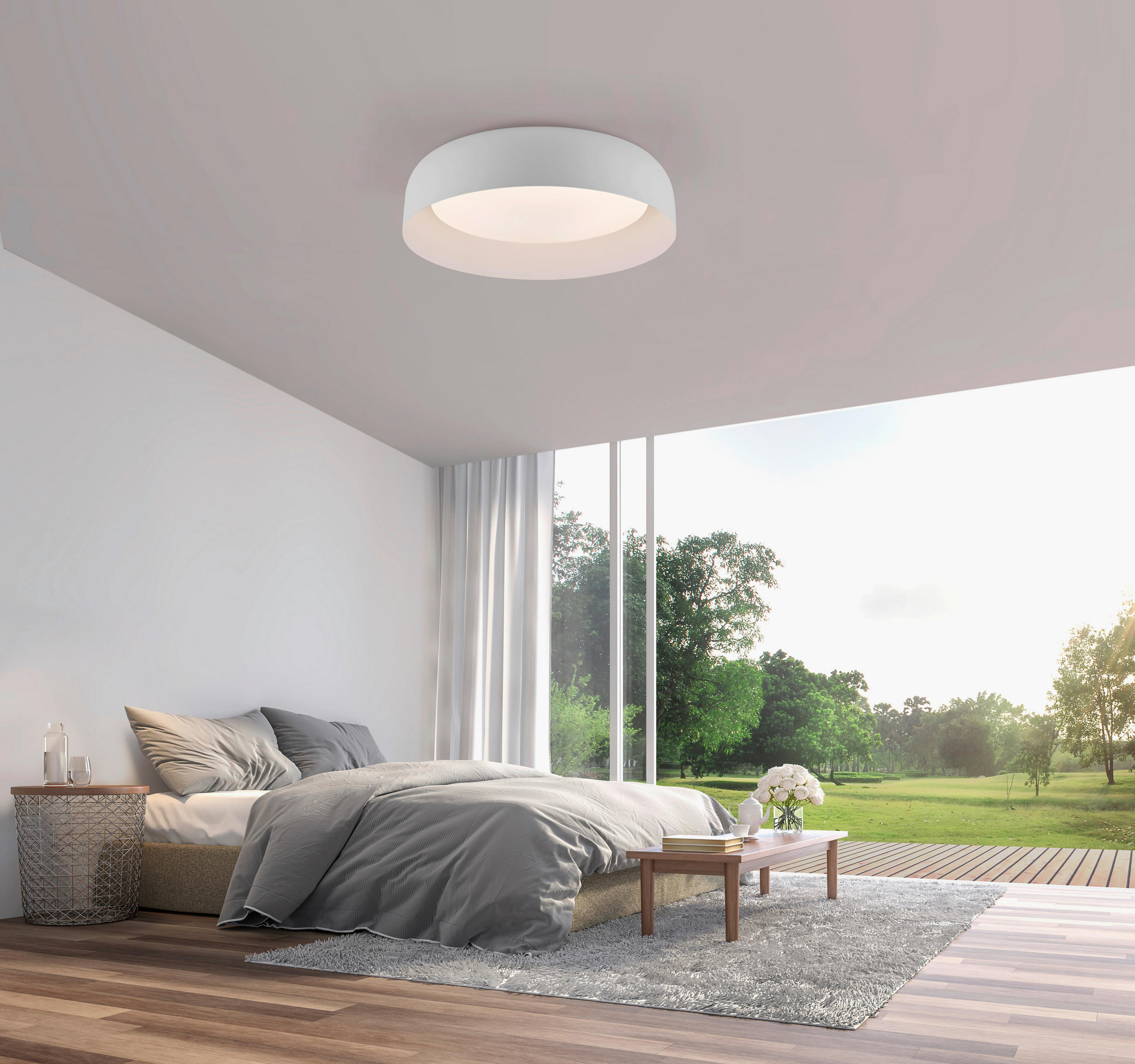STROPNÍ LED SVÍTIDLO, 40/40/10,5 cm - Design (40/40/10,5cm)