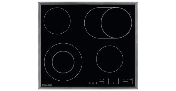 GLASKERAMIKKOCHFELD DKEV6646XB  - Edelstahlfarben/Schwarz, Basics, Glas/Metall (57,6/50,6cm) - Dieter Knoll