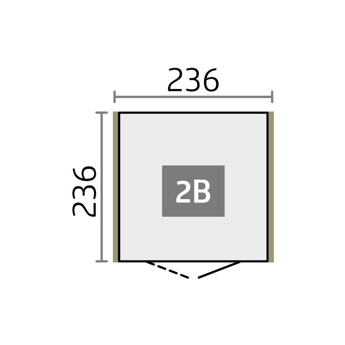 GERÄTEHAUS Metall  - Silberfarben, Basics, Metall (236/222/236cm) - Biohort