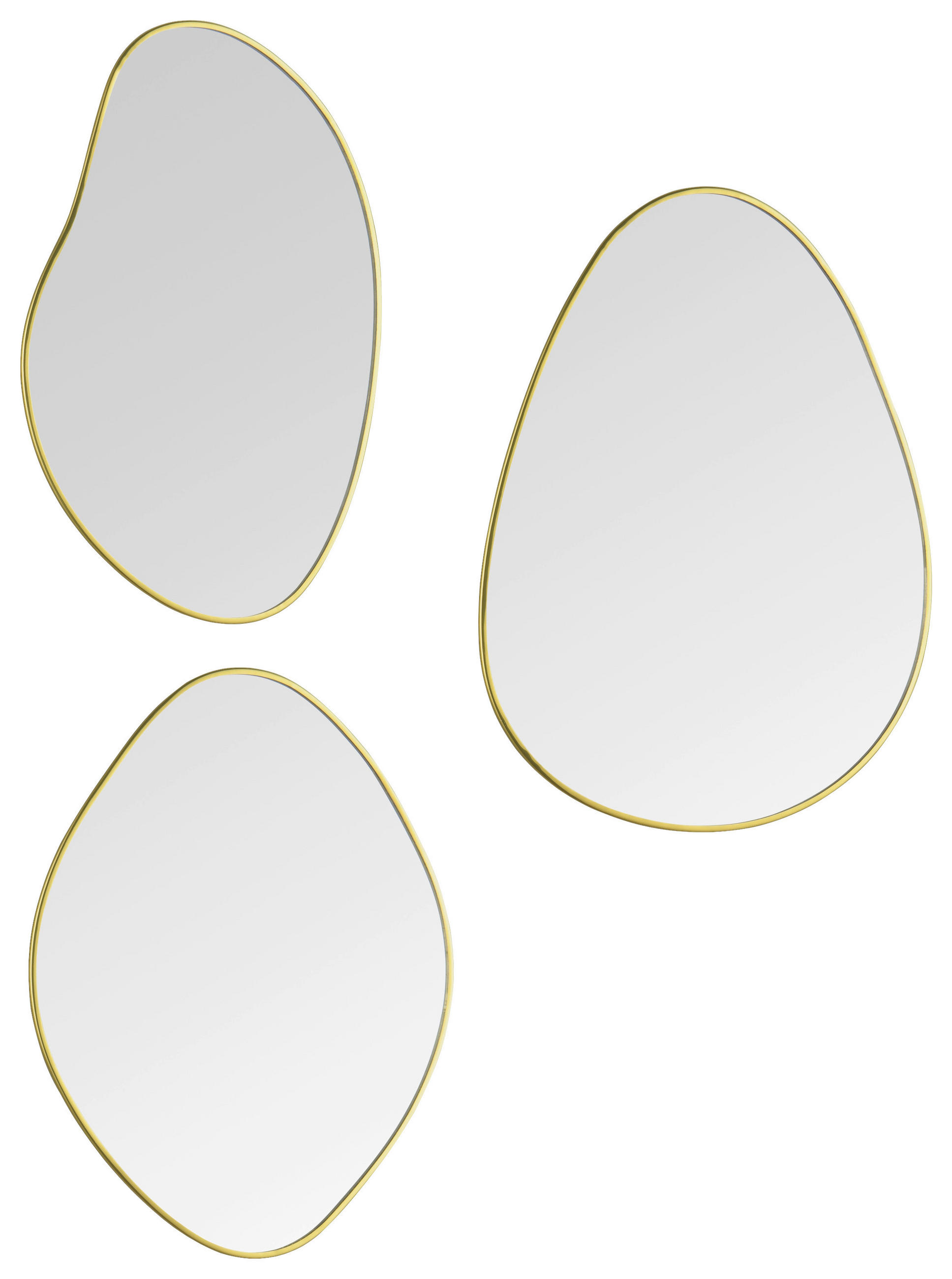 SPIEGELSET 28/22/0,4 cm    in  - Goldfarben, MODERN, Glas/Metall (28/22/0,4cm)