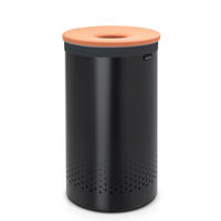 KOŠ ZA RUBLJE      38/63.5/38 cm      - crna, Basics, drvo/metal (38/63.5/38cm) - Brabantia