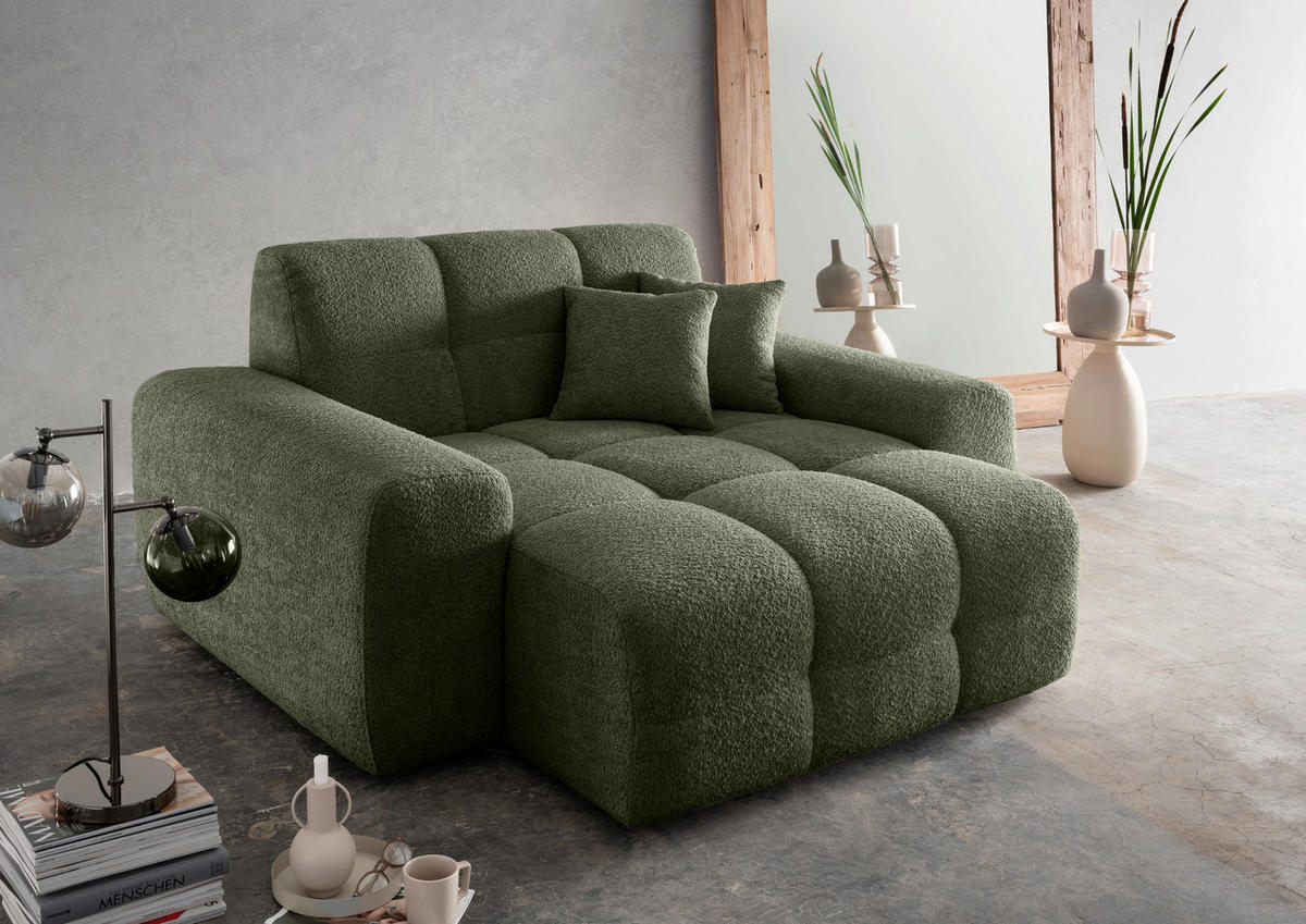 XXL-SESSEL - Waldgrün/Schwarz, MODERN, Kunststoff/Textil (181/87/155cm) - Livetastic