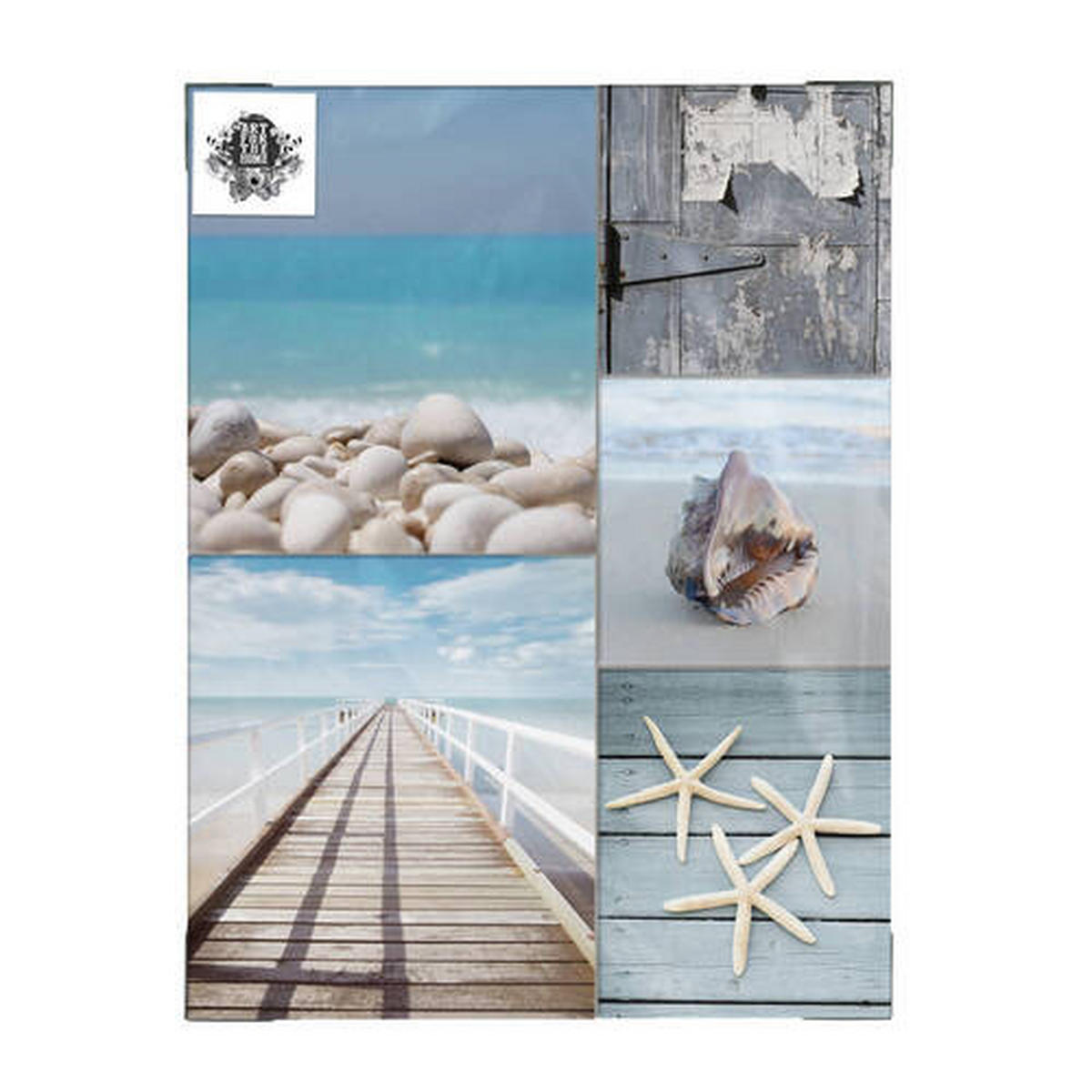 KEILRAHMENBILD Strand & Meer 60/80/3 cm  - Multicolor, Basics, Wellpappe/Textil (60/80/3cm)