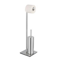 WC-BÜRSTENKOMBINATION - Edelstahlfarben, Basics, Kunststoff/Metall (20/71,5/20cm) - Wenko