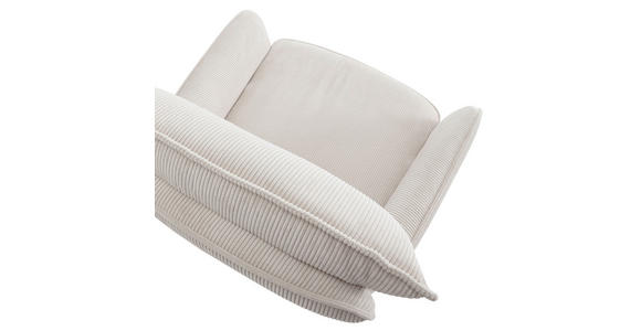 ARMLEHNSTUHL  Stoffauswahl, Sitzfläche 360° drehbar, automatische Rückholfunktion Cord  - Beige/Creme, Design, Textil/Metall (60/95/62cm) - Novel