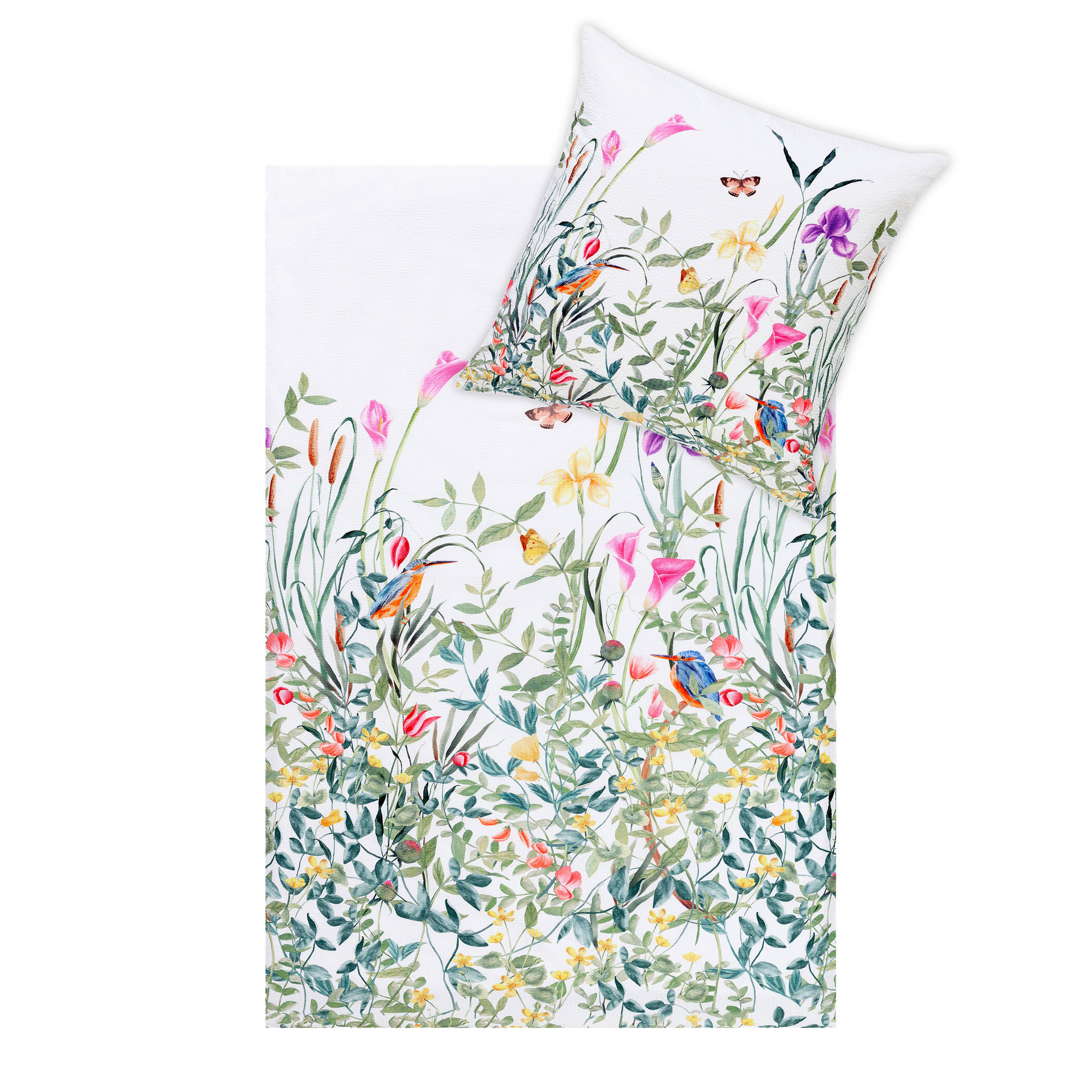 BETTWÄSCHE 155/220 cm Impulse Seersucker  - Grün, Design, Textil (155/220cm) - Estella