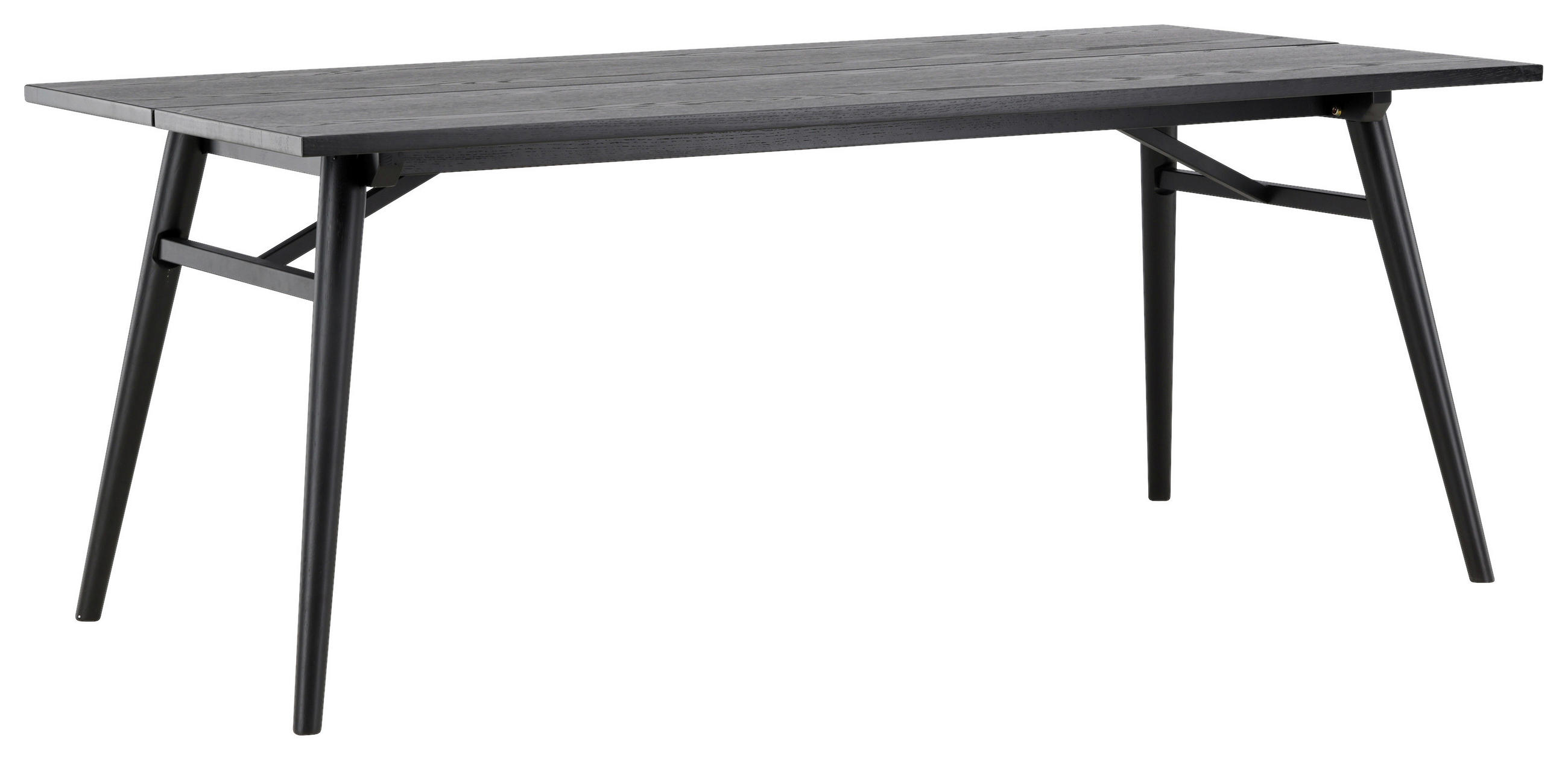 ESSTISCH 195/95/75 cm Nachbildung  Metall, Holzwerkstoff rechteckig Schwarz  - Schwarz, Design, Holzwerkstoff/Metall (195/95/75cm) - Livetastic