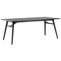 ESSTISCH 195/95/75 cm Nachbildung  Metall, Holzwerkstoff rechteckig Schwarz  - Schwarz, Design, Holzwerkstoff/Metall (195/95/75cm) - Livetastic