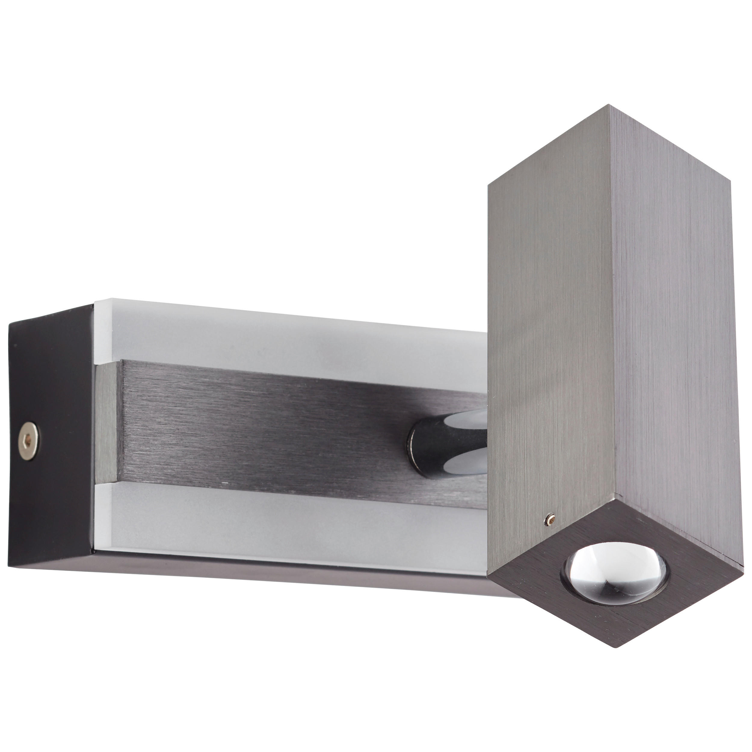 LED-STRAHLER 15/9,8/5 cm   - Schwarz/Alufarben, Design, Metall (15/9,8/5cm) - Brilliant