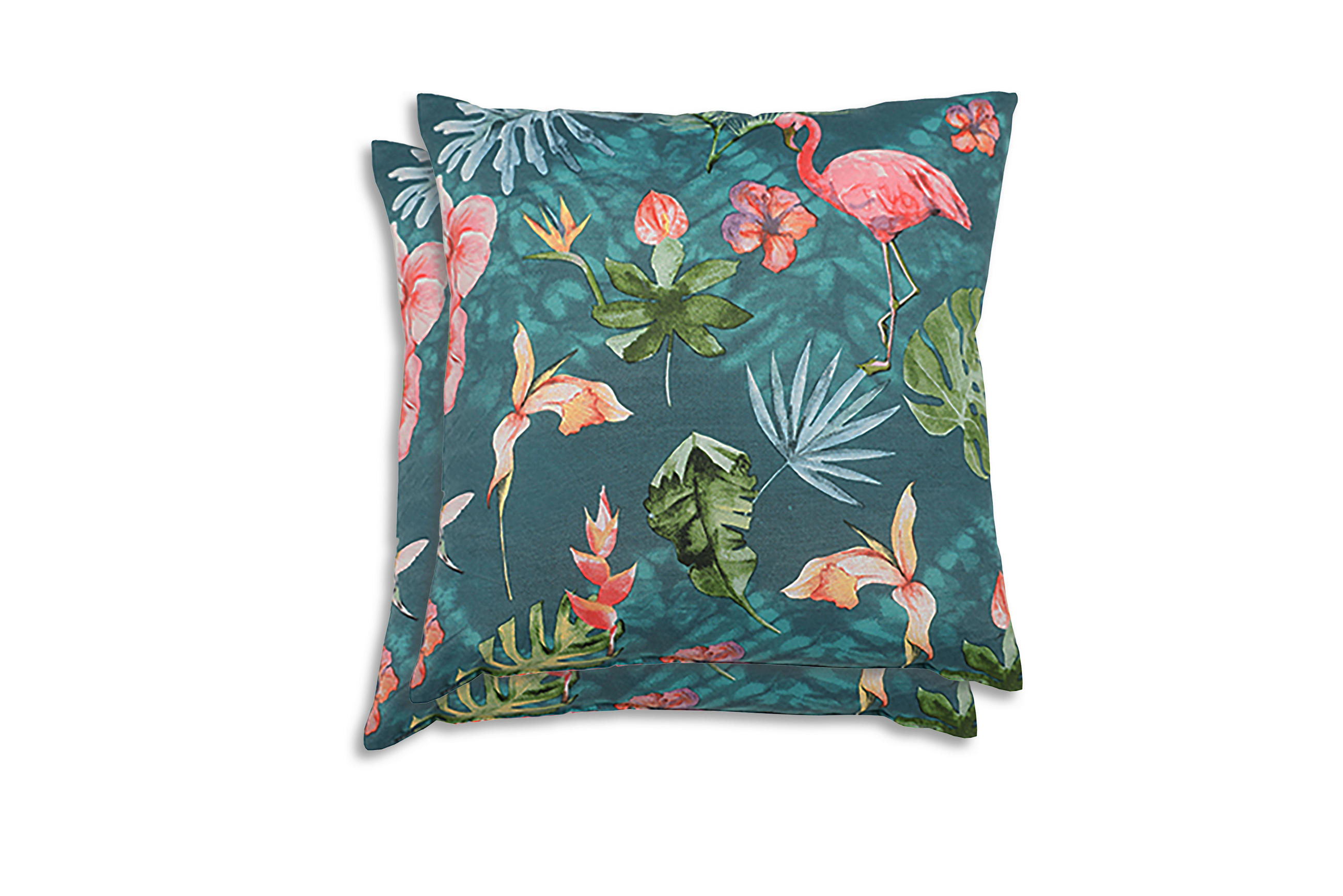 ZIERKISSENSET 2-teilig 48/48 cm  - Blau/Rosa, Basics, Textil (48/48cm)