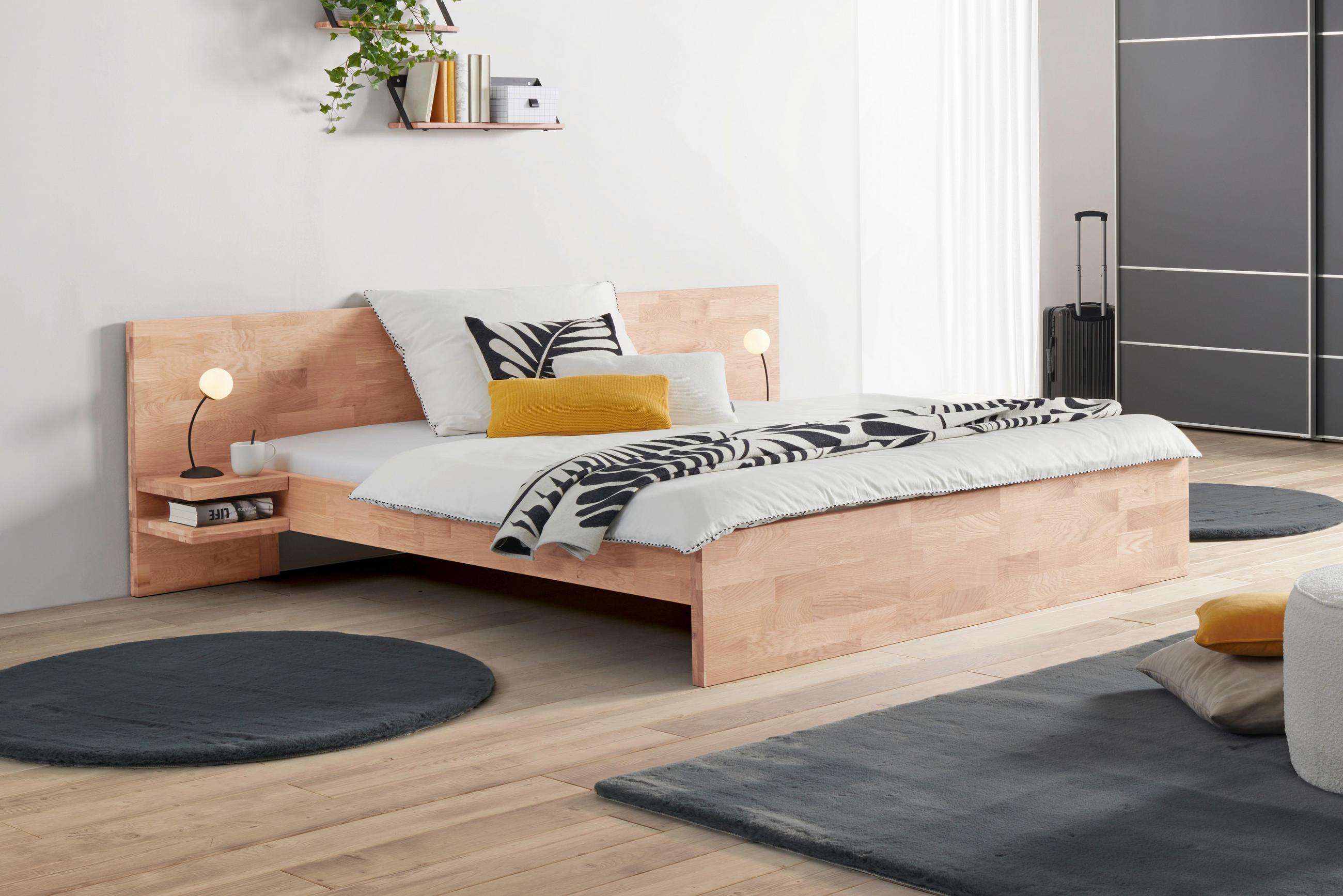 BETT 200/200 cm  Kernbuche   - Kernbuche, Natur, Holz (200/200cm) - MID.YOU