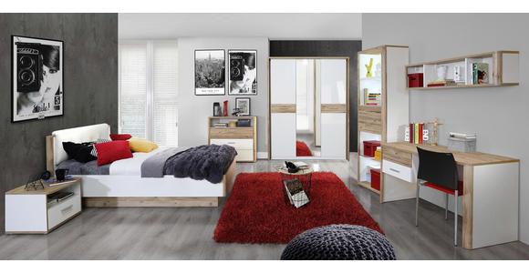 TV-ELEMENT 120,2/41,5/41,3 cm - Eichefarben/Alufarben, KONVENTIONELL, Holzwerkstoff/Metall (120,2/41,5/41,3cm) - Xora