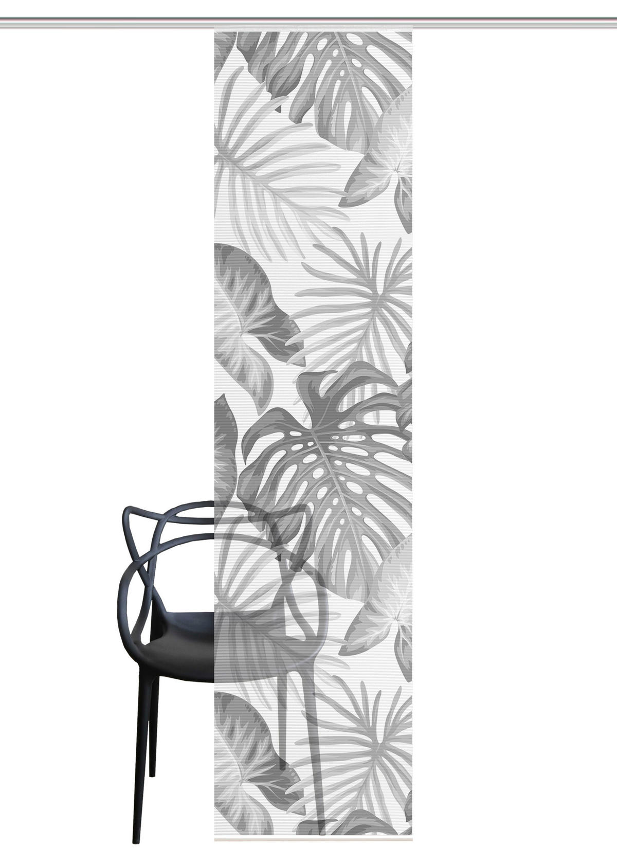 FLÄCHENVORHANG   blickdicht  60/260 cm   - Grau Hochglanz, Natur, Textil (60/260cm)