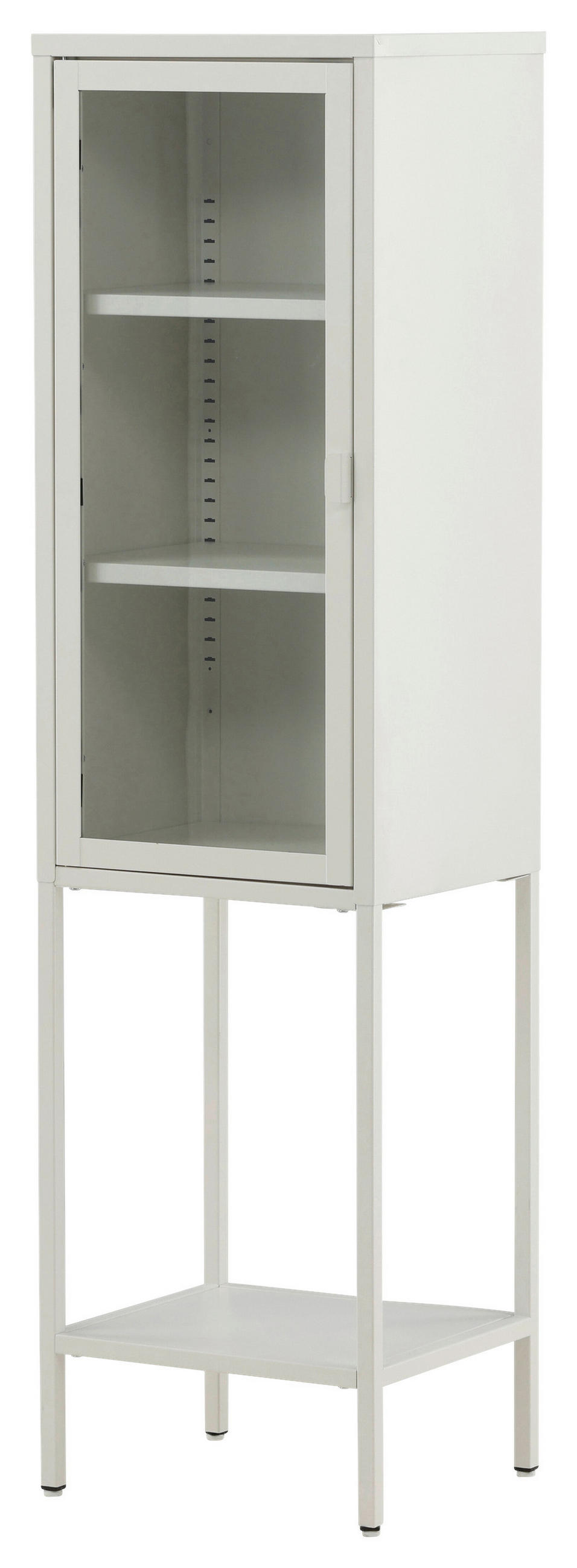 VITRINE in Weiß  - Weiß, Design, Metall (40,5/150/35cm) - Livetastic