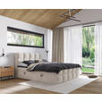 BOXBETT 180/200 cm  in Beige  - Beige/Schwarz, Design, Holzwerkstoff/Kunststoff (180/200cm) - Xora