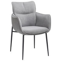 SCAUN CU BRAțE in gri deschis  - gri deschis/negru, Design, metal/textil (68/88/64cm) - Novel