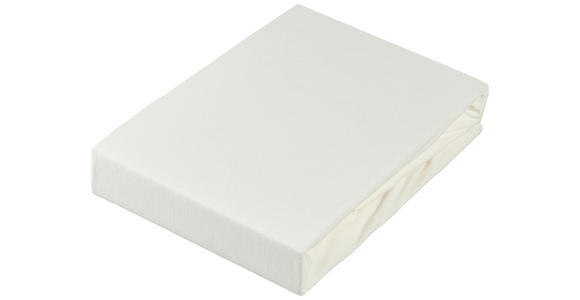 TOPPER-SPANNLEINTUCH 180/220 cm Jersey - Weiß, KONVENTIONELL, Textil (180/220cm) - Novel