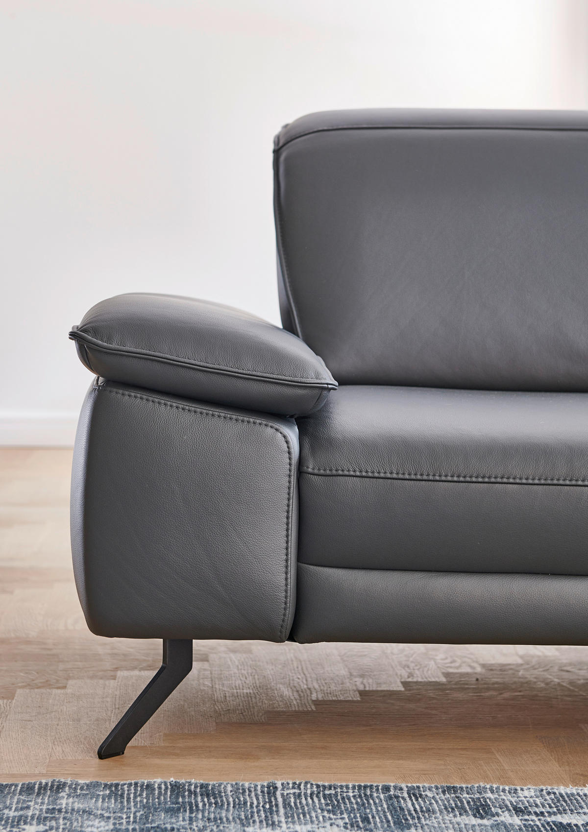 ECKSOFA in Echtleder Hellbraun  193/328 cm  - Hellbraun/Schwarz, Design, Leder/Metall (193/328cm) - Dieter Knoll