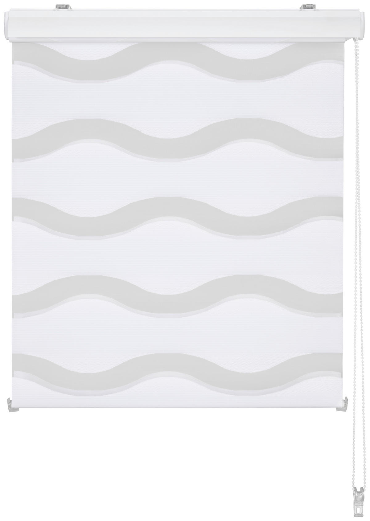 DOPPELROLLO  halbtransparent   80/210 cm   - Weiß, Basics, Kunststoff (80/210cm) - Homeware