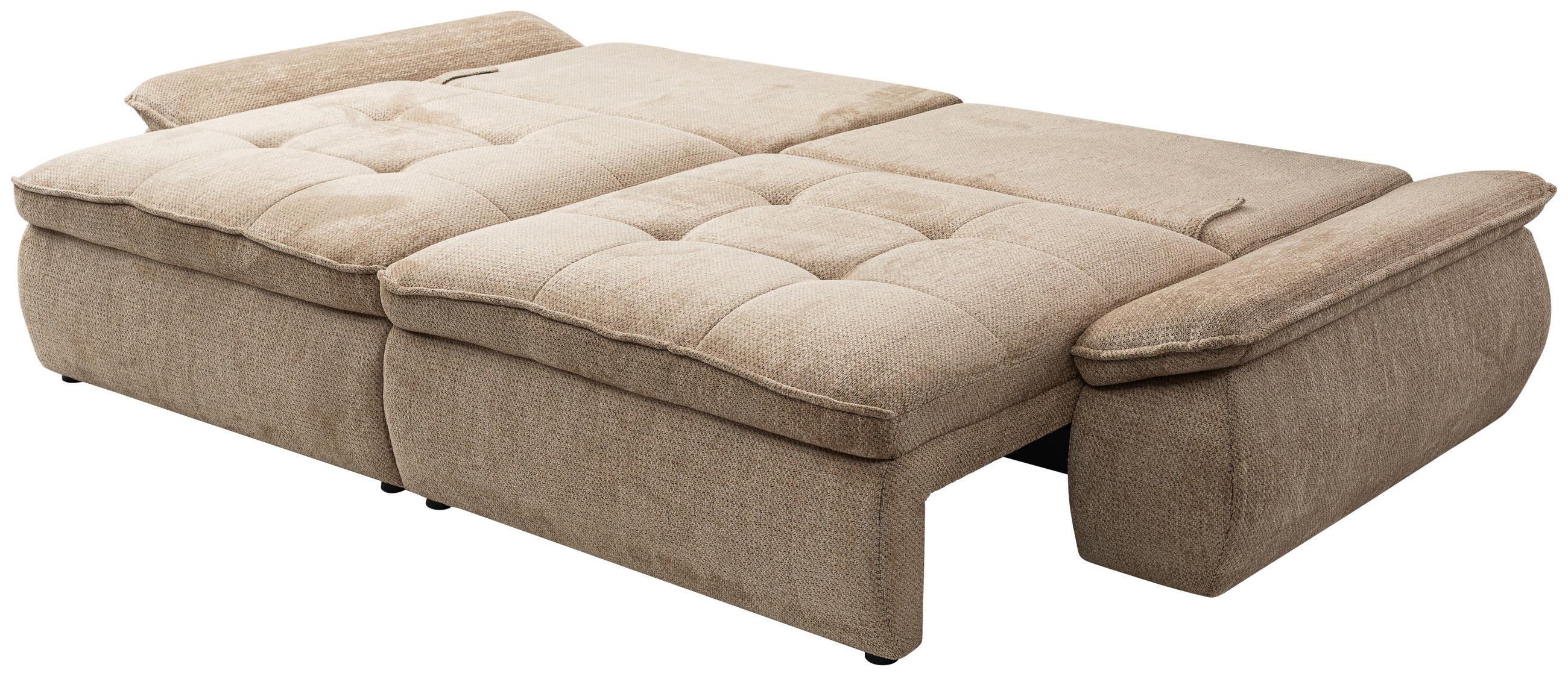 SOFFA i beige  - beige/svart, Design, textil/plast (263/73-95/122cm) - Best Price