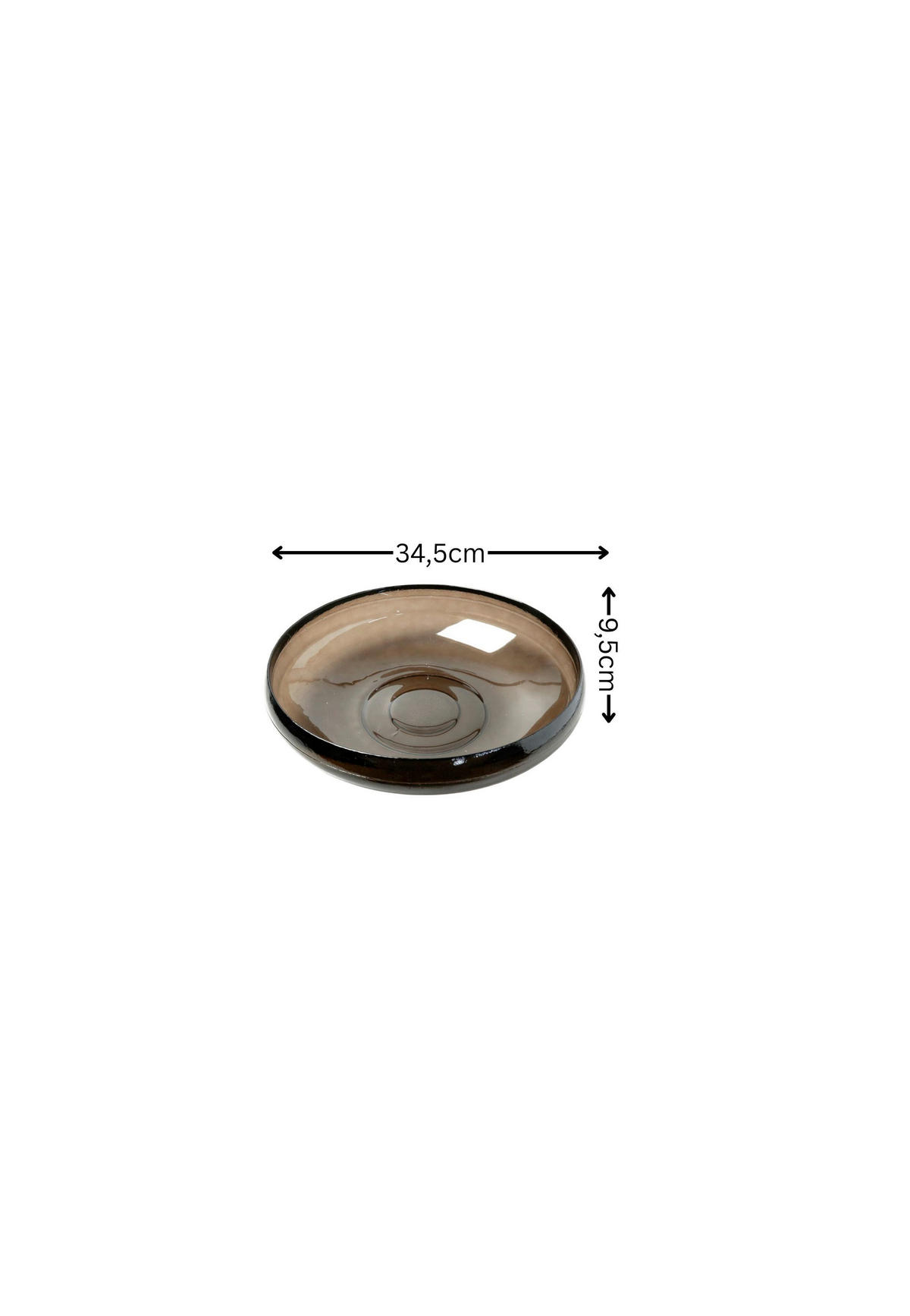 DEKOSCHALE - Dunkelbraun, Basics, Glas (34,5/9,5cm) - FYNCH-HATTON