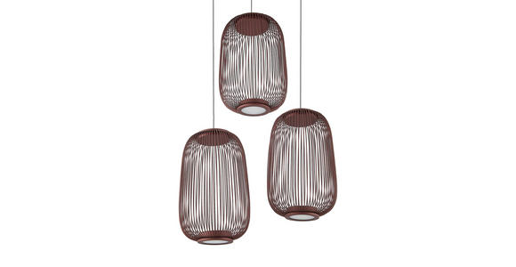 LED-HÄNGELEUCHTE Cage 40/50-150 cm  - Kupferfarben, Design, Kunststoff/Metall (40/50-150cm) - Dieter Knoll