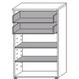 KOMMODE 81/126/35 cm  - Silberfarben/Buchefarben, Design, Holz/Holzwerkstoff (81/126/35cm) - Moderano