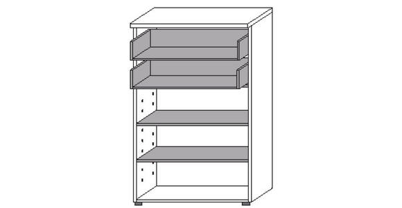 KOMMODE 81/126/35 cm Kernbuche furniert  - Silberfarben/Buchefarben, Design, Holz/Holzwerkstoff (81/126/35cm) - Moderano