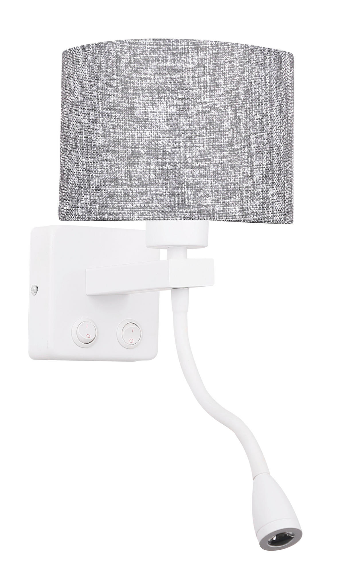 VÄGGLAMPA 22/18/44 cm   - vit, Natur, metall (22/18/44cm)