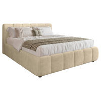 POLSTERBETT 180/200 cm  Ecru  - Ecru/Schwarz, Konventionell, Holz/Kunststoff (180/200cm) - Carryhome