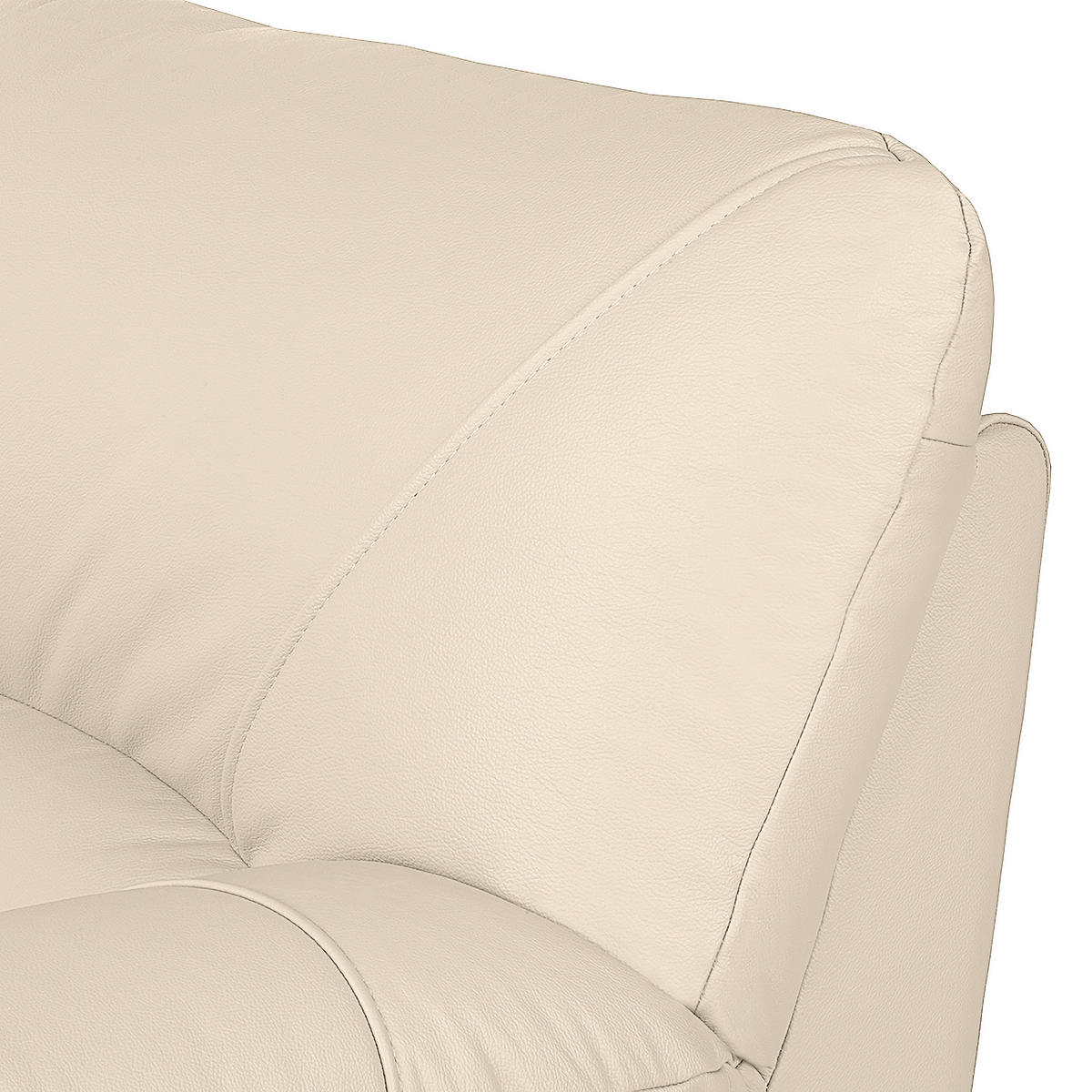 SCHLAFSOFA in Leder Beige  - Beige/Schwarz, Design, Leder/Kunststoff (205/92/85cm) - Livetastic