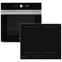 BACKOFENSET BAKO5 PF26 BLACK  - Edelstahlfarben/Schwarz, Basics, Glas/Metall (60/52cm) - Bauknecht