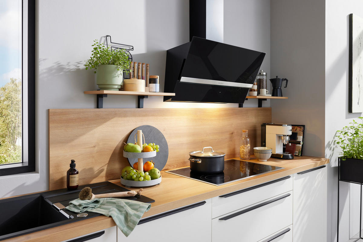 PLÁNOVATEĽNÁ KUCHYŇA - biela, Design, kompozitné drevo - Novel