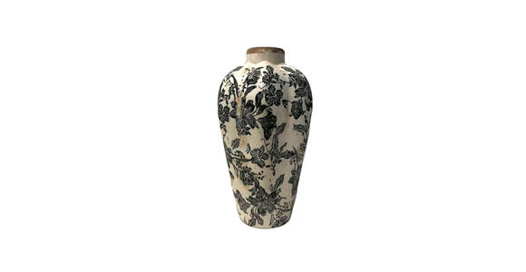 VASE 29.5 cm  - Schwarz/Weiß, Trend, Keramik (17/29,5cm) - Ambia Home