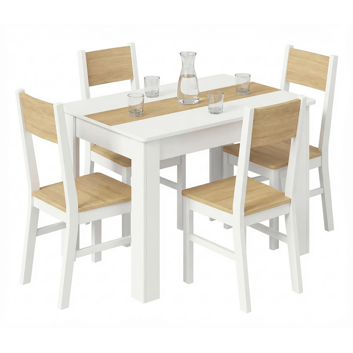 ÉTKEZŐASZTAL - méztölgy színű/fehér, Modern, faalapú anyag (115/80/75cm) - MID.YOU