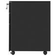 ROLLCONTAINER 39/60/45 cm  - Schwarz, KONVENTIONELL, Kunststoff/Metall (39/60/45cm) - Novel