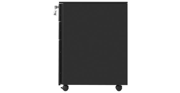 ROLLCONTAINER 39/60/45 cm  - Schwarz, KONVENTIONELL, Kunststoff/Metall (39/60/45cm) - Novel