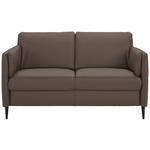 2,5-SITZER Latina in Echtleder Dunkelbraun   - Dunkelbraun/Schwarz, Design, Leder/Metall (164/84/99cm) - Dieter Knoll