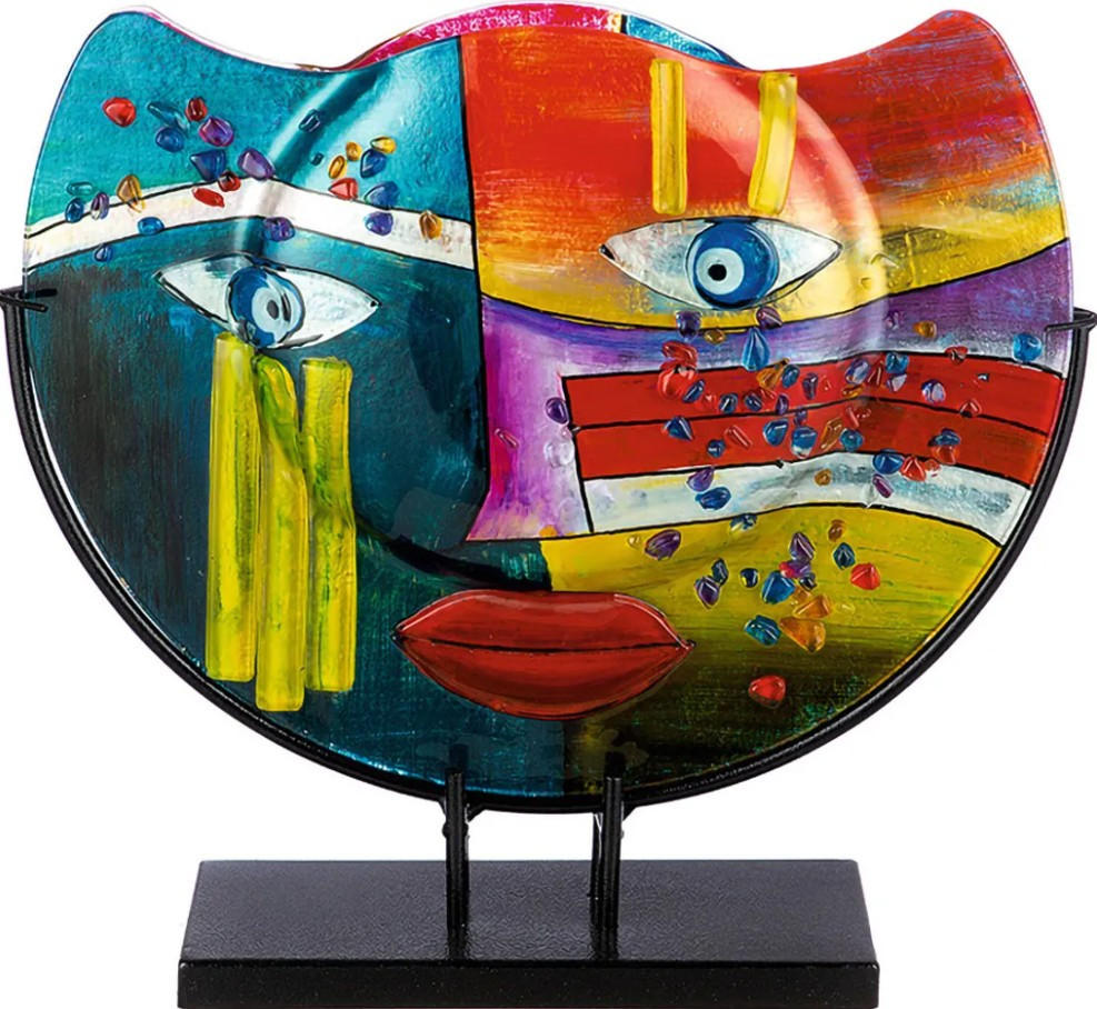 SKULPTUR - multicolor, Trend, glas (39/35cm) - Ambia Home